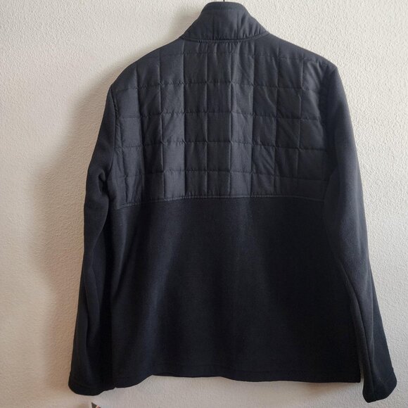 Free Country Jacket Mens Medium Jet Black Microtech Fleece Full Zip 268-M98307S - Picture 14 of 16